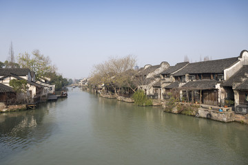 Fototapeta premium Jiangnan Water Village Scenery