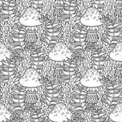 mushroom seamless pattern