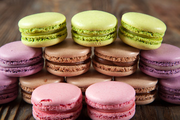 Colorful macaron cookies