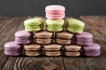 Colorful macaron cookies