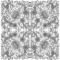 Abstract floral doodle background