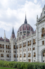 Fototapeta na wymiar The Parliament building in Budapest, Hungary.
