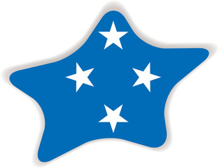 Flag of the F.S. Micronesia. Element for infographics.