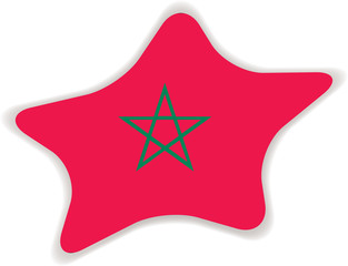 Flag of Morocco. Element for infographics.