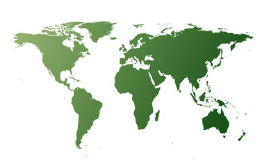 Obraz premium world map green shiny