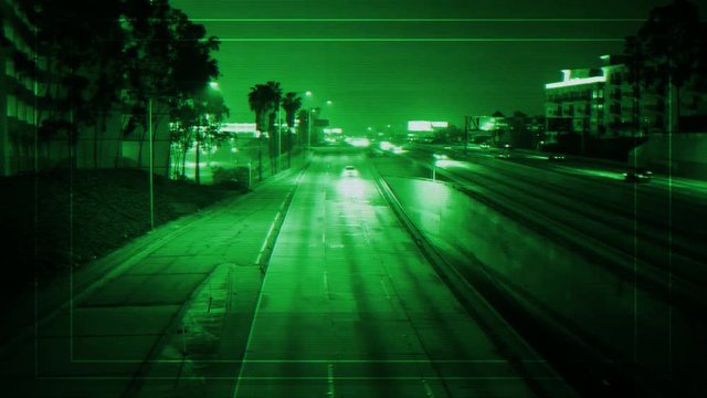 A security camera view with framing lines.