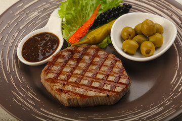 Grilled beef steak