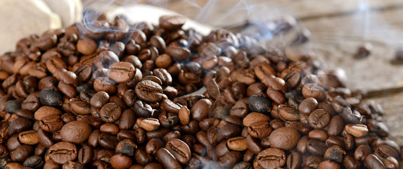 Banner Kaffeebohnen Barista