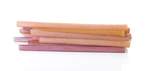 lotus stem isolated on the white background