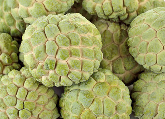 The Closeup of custard apple