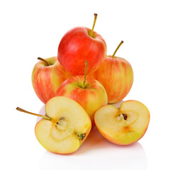 Apples on white background