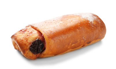 Sweet tasty pastry isolated on white