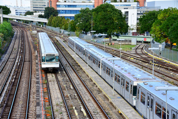 U-Bahn-Garnituren im U-Bahnhof