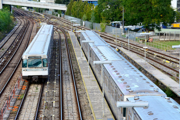 U-Bahn-Garnituren im U-Bahnhof