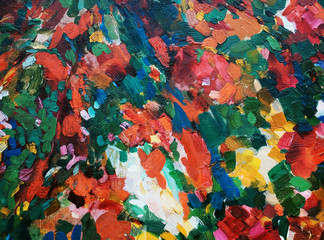 abstract colorful oil painting