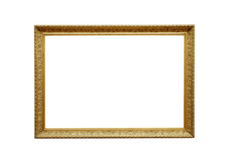 gold picture frame white background