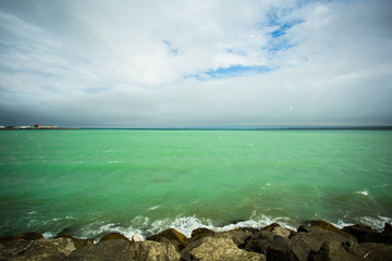 Azure ocean water. Iceland.