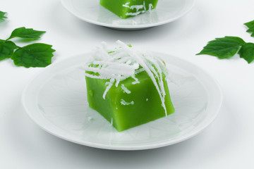 green coconut sweet pudding (Thai dessert)