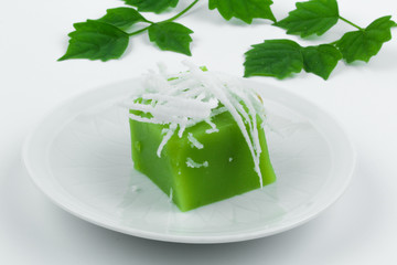 green coconut sweet pudding (Thai dessert)