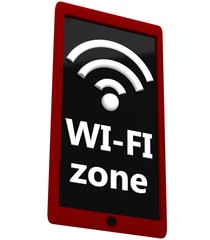 3D Wi-fi sign on a tablet screen