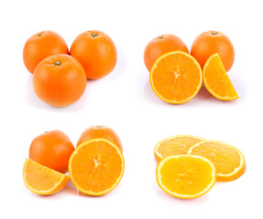 sweet orange on white background