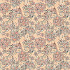 floral vector background. seamless pattern