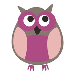 Owl vector illustration isolated on white background