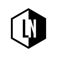 INITIAL hexsagonal HALF LOGO