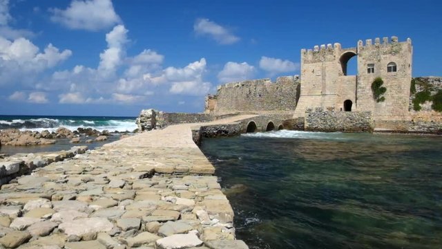 Festung Methoni, Messenien, Peloponnes, Griechenland. 16050.mp4