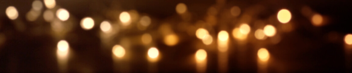 Festive sparkling lights at night