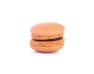 Macaroons on white background