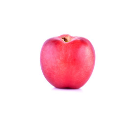 Peach on white background