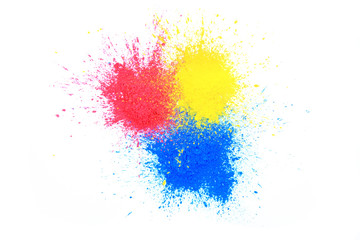 cmyk toner powder (cyan, magenta, yellow, black)