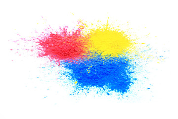 cmyk toner powder (cyan, magenta, yellow, black)