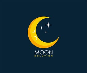 Obraz na płótnie Canvas Moon logo