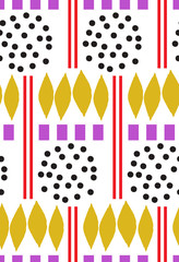 Seamless pattern with graphic geometric elements