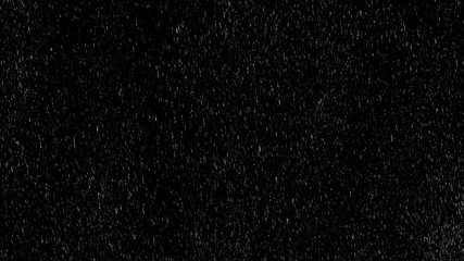 Falling raindrops footage animation in slow motion on black background, black and white luminance matte, rain animation with start and end, perfect for film, digital composition, projection mapping - obrazy, fototapety, plakaty