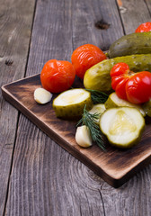 Cucumbers and tomatoes