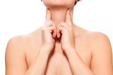 Fototapeta premium Halsschmerzen