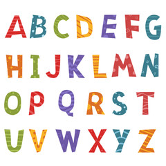 Cute cartoon alphabet