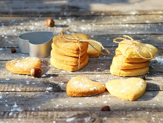 Сookies on a wooden table