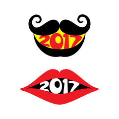 Creative New Year Greeting for 2017