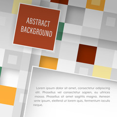 Vector background with square pattern and place for your text.