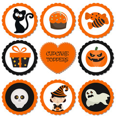 Cupcake toppers for Halloween.