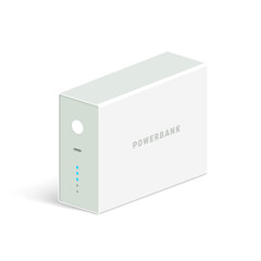 vector powerbank icon on white background. Isometric view. Flat style design. Charging device.