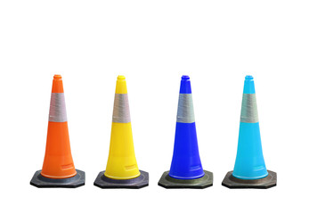 traffic cone isolated - traffic cone on a white background