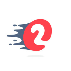 Number two logo with fast speed water, fire, energy lines. 2 ico