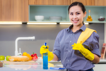 Cleaning in the kitchen