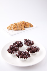 Chocolate ball and bread