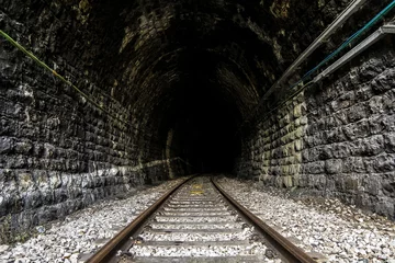 Papier Peint photo Tunnel Galleria ferroviaria